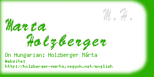 marta holzberger business card